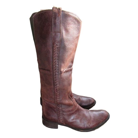 Faconnable Brown Distressed Boots - Picture 6 of 8